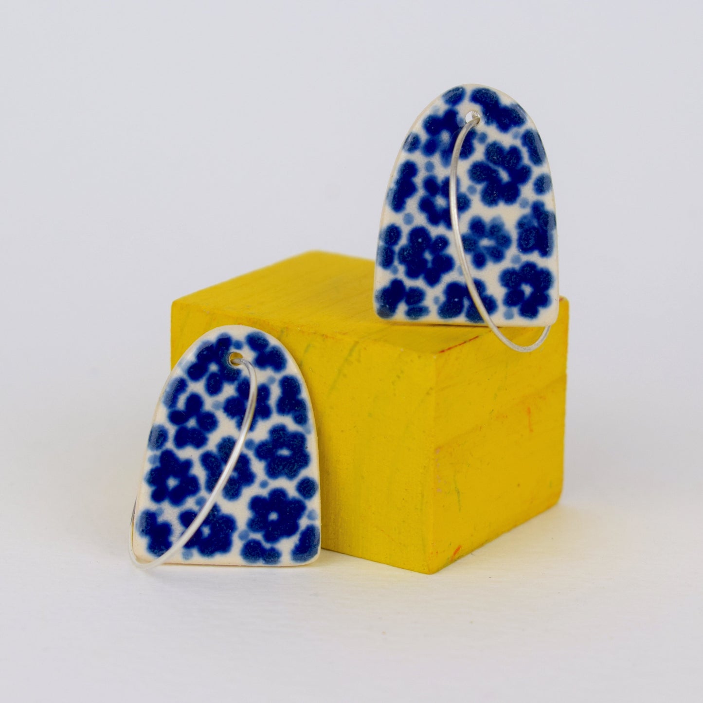 Blue Floral Earrings