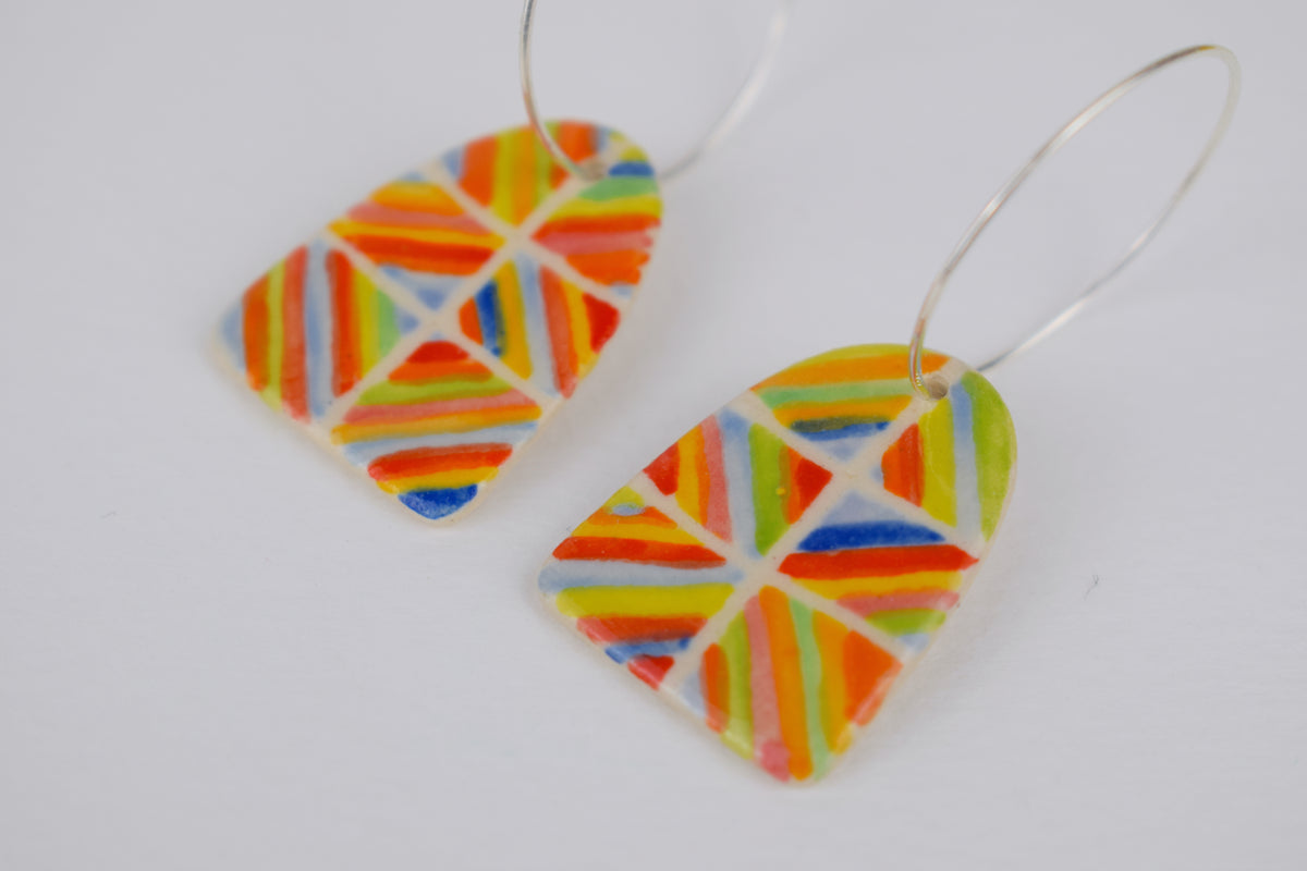Multicoloured Stripe Earrings