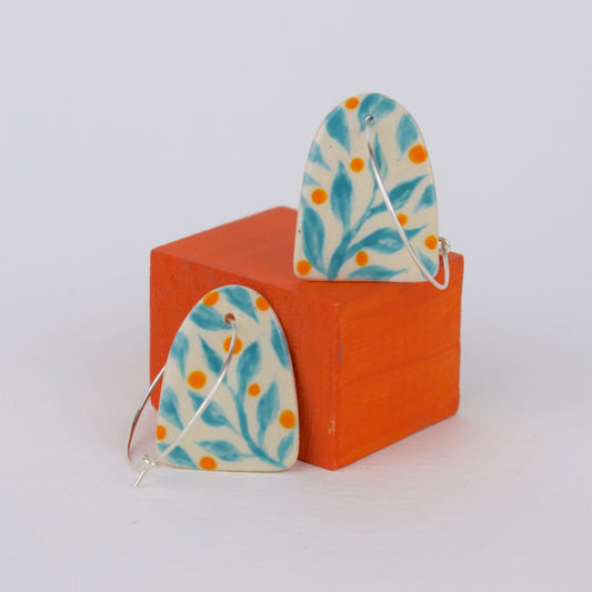 Turquoise Leaf Earrings