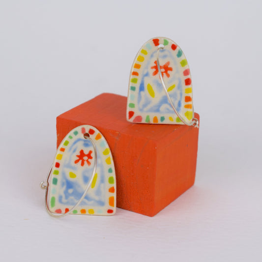 Framed Floral Earrings