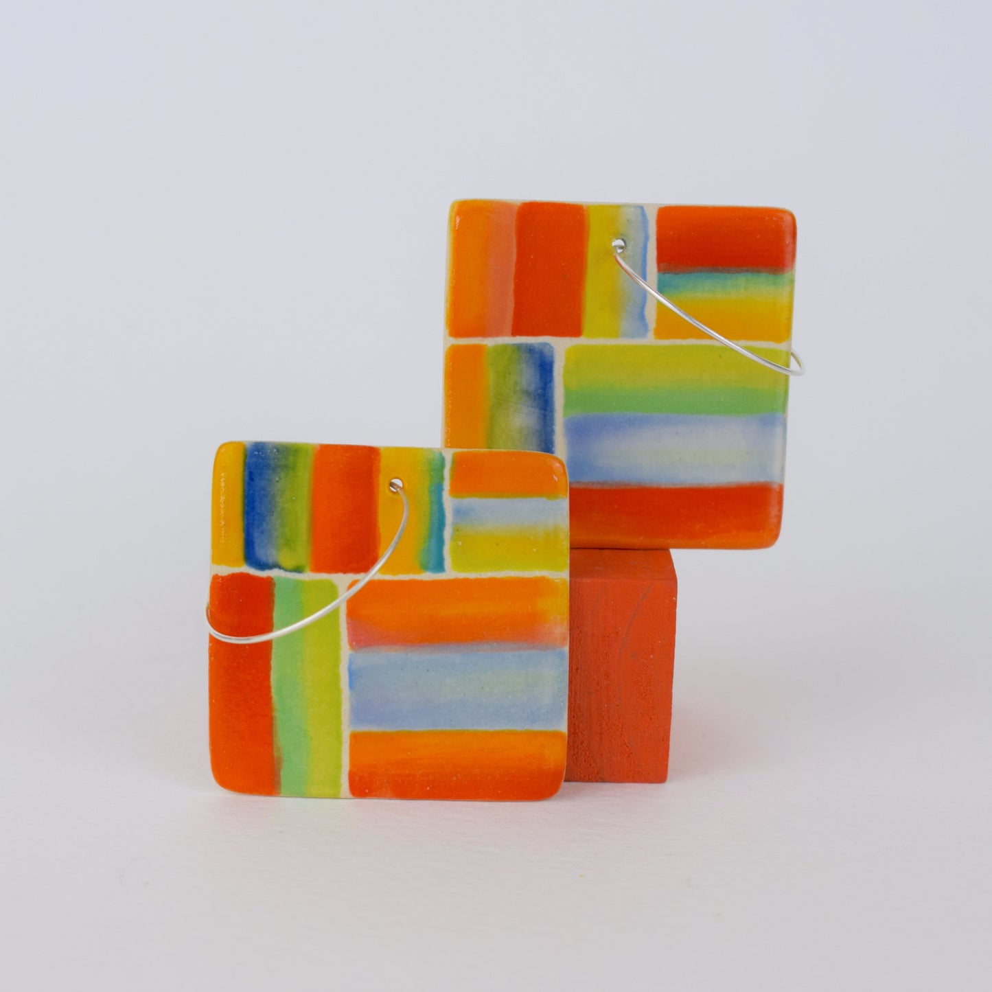 Multicoloured Stripe Earrings