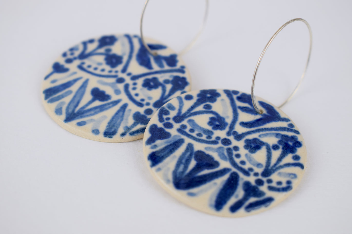 Blue Floral Harmony Earrings