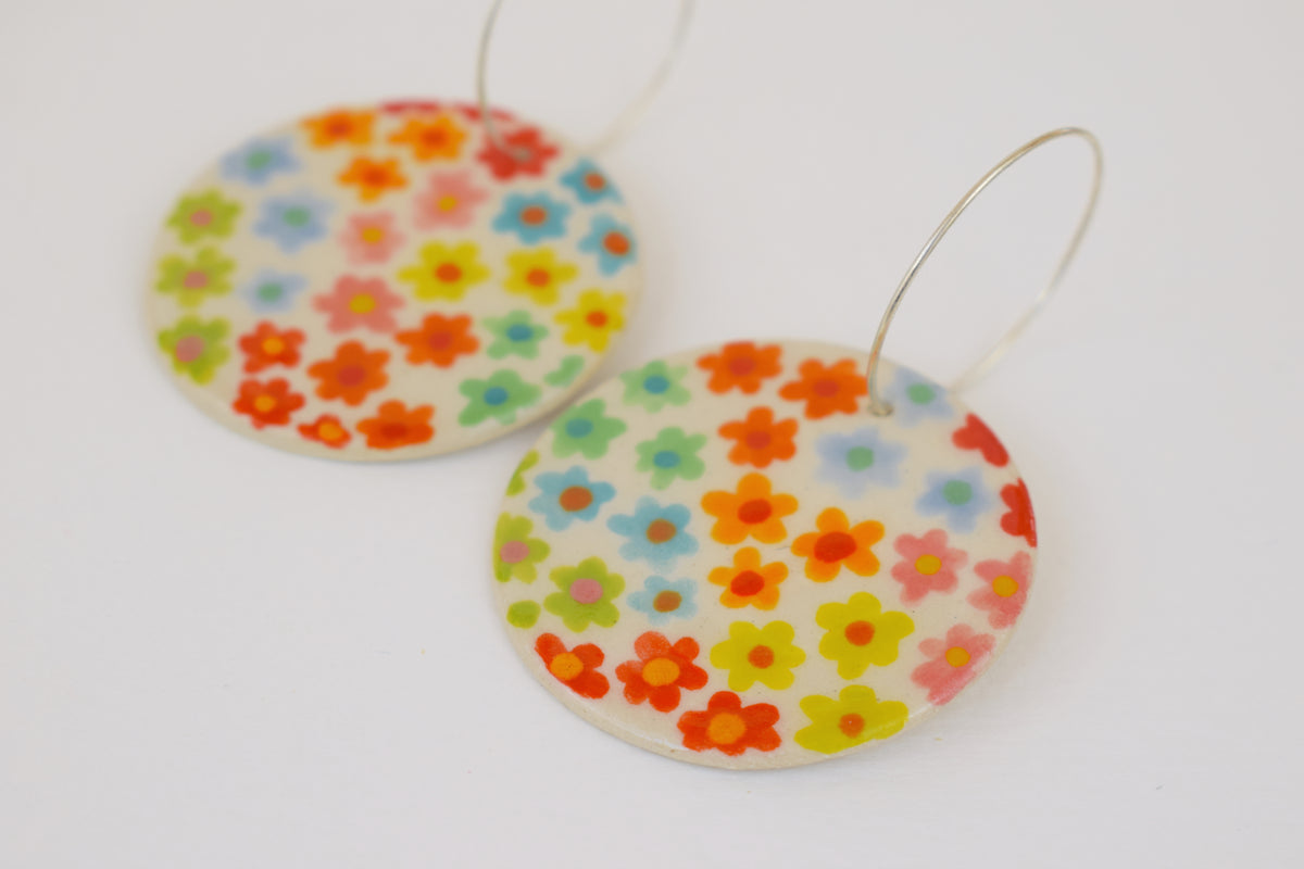 Multicoloured Floral Earrings