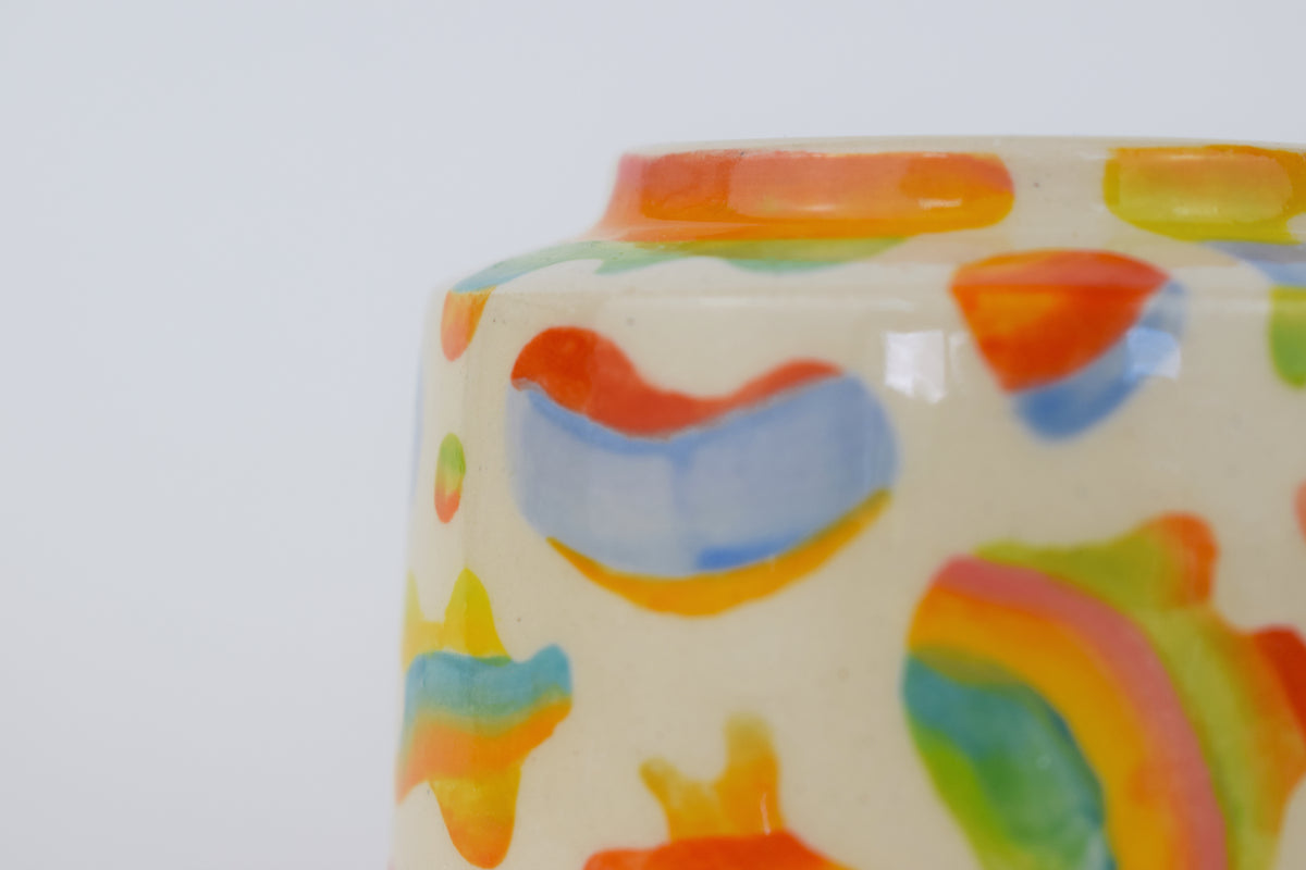 Imperfect Rainbow Blob Vase