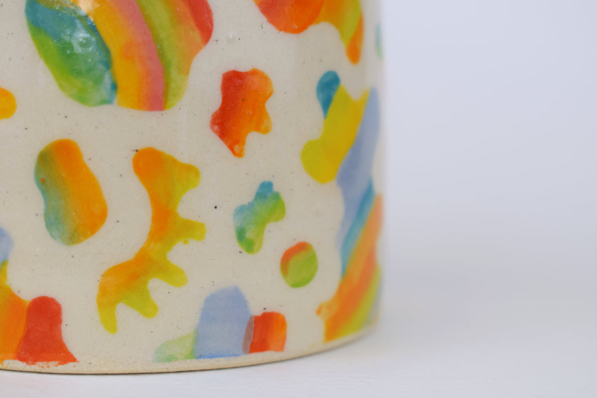 Imperfect Rainbow Blob Vase