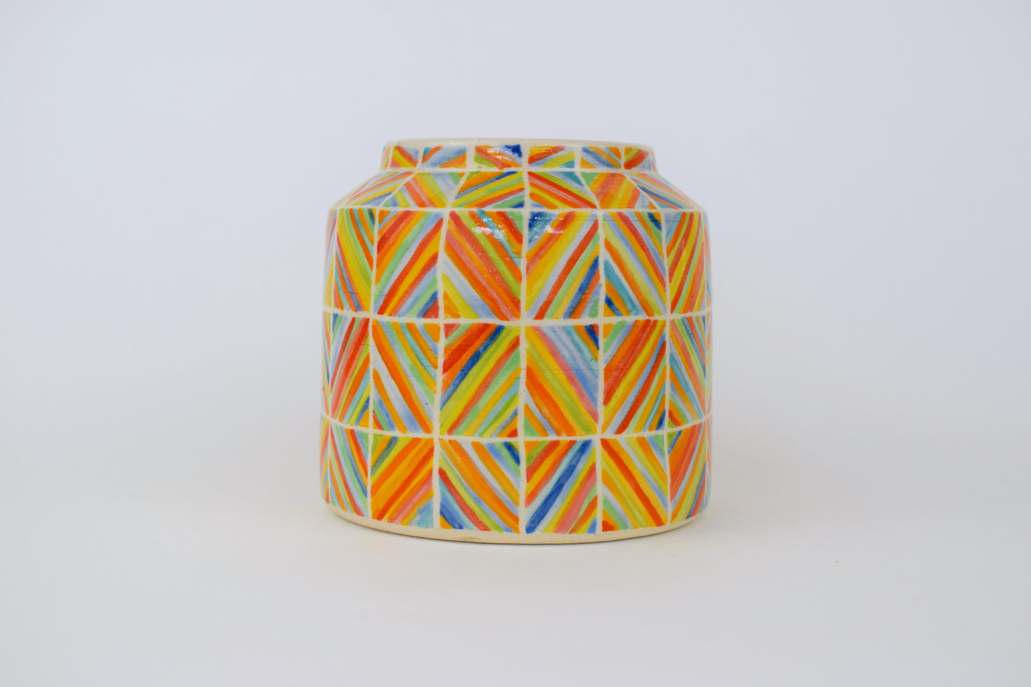 Rainbow Stripe Vase