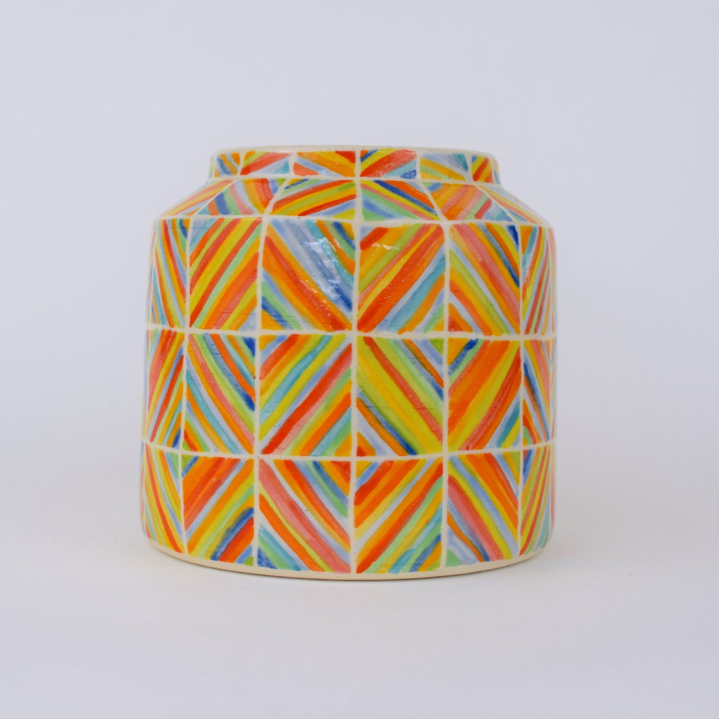 Rainbow Stripe Vase
