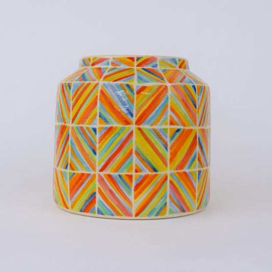 Rainbow Stripe Vase