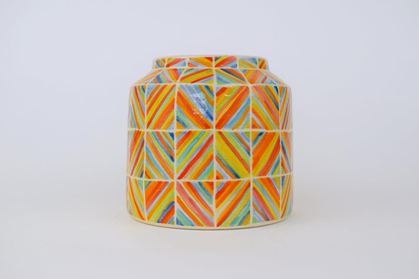 Rainbow Stripe Vase