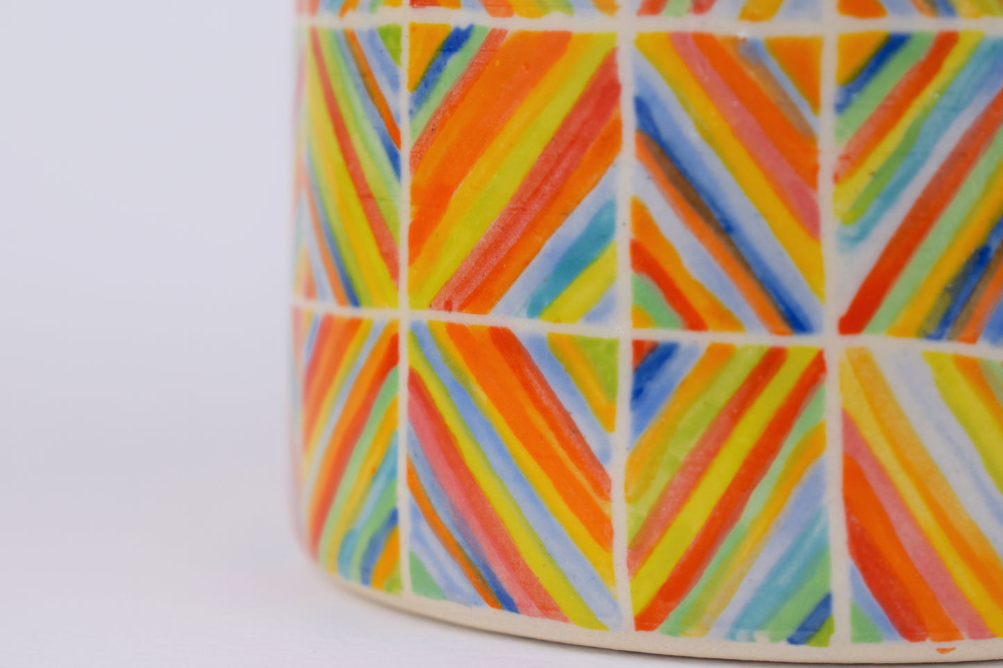 Rainbow Stripe Vase