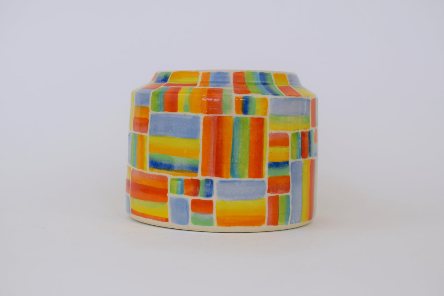 Rainbow Stripe Vase