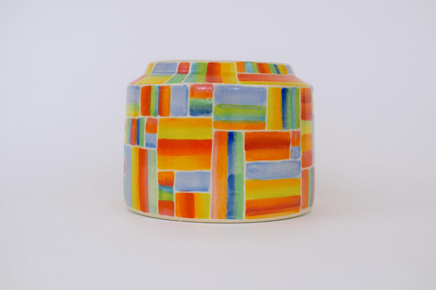 Rainbow Stripe Vase