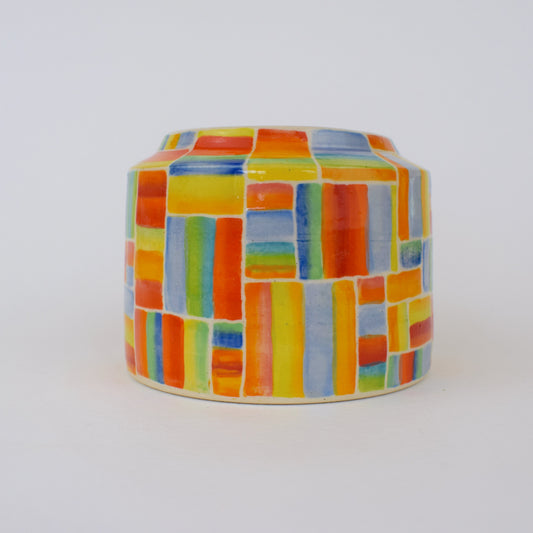 Rainbow Stripe Vase