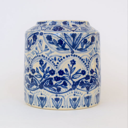 Blue Floral Harmony Vase