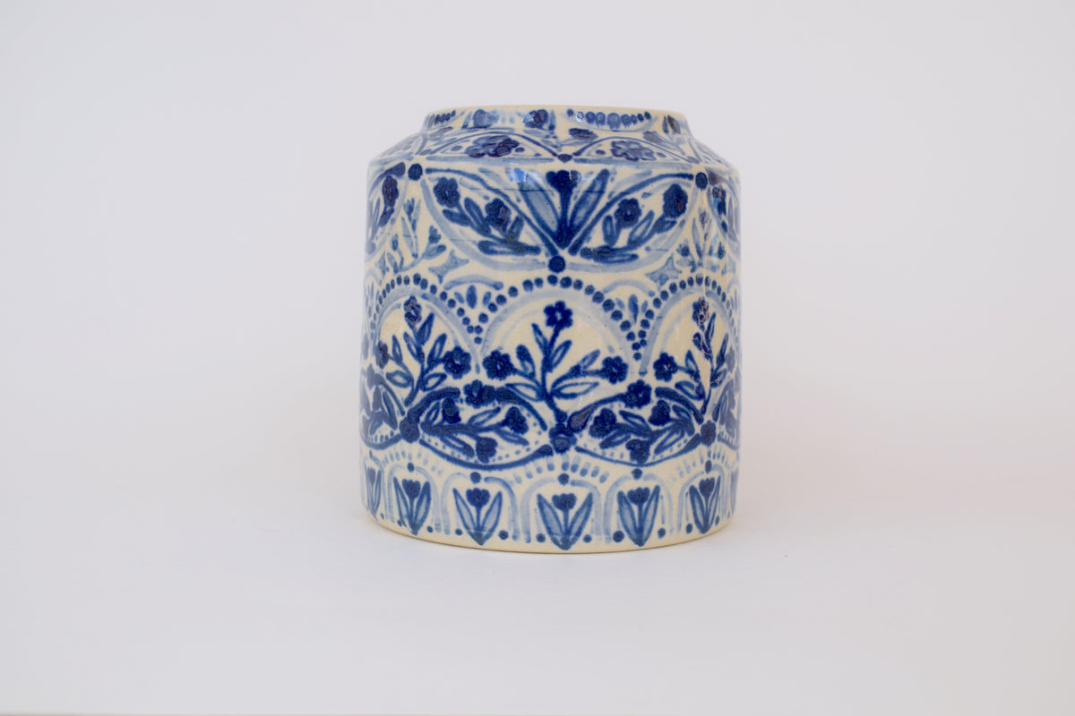 Blue Floral Harmony Vase