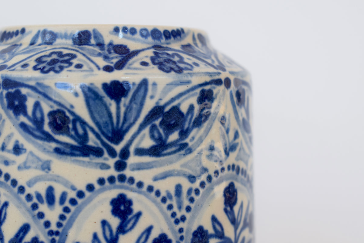 Blue Floral Harmony Vase