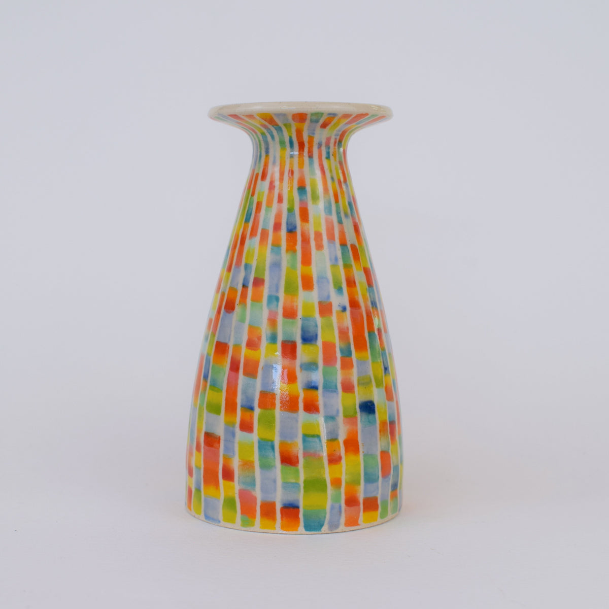 Rainbow Stripe Vase