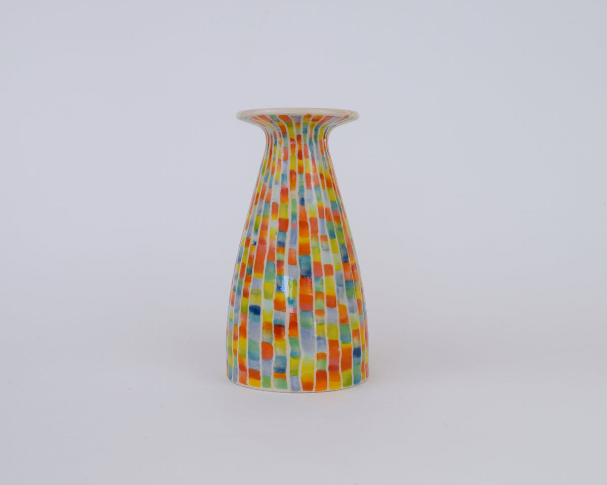 Rainbow Stripe Vase