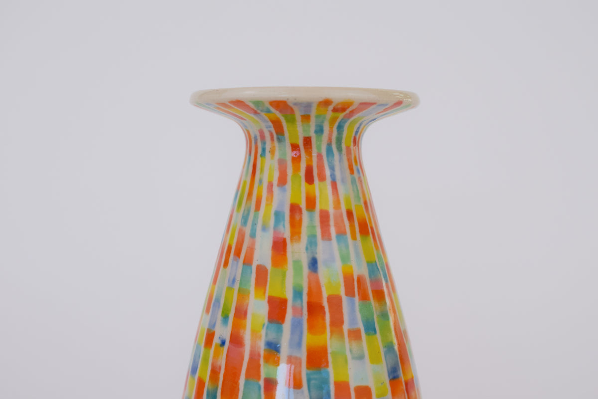 Rainbow Stripe Vase
