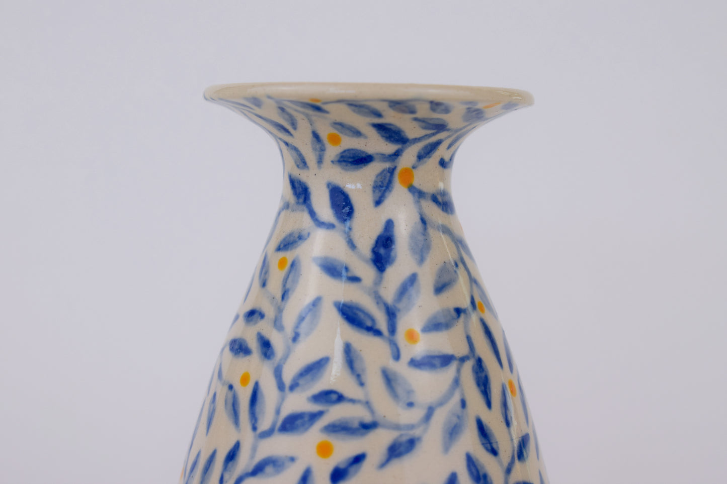 Blue Leaf Vase