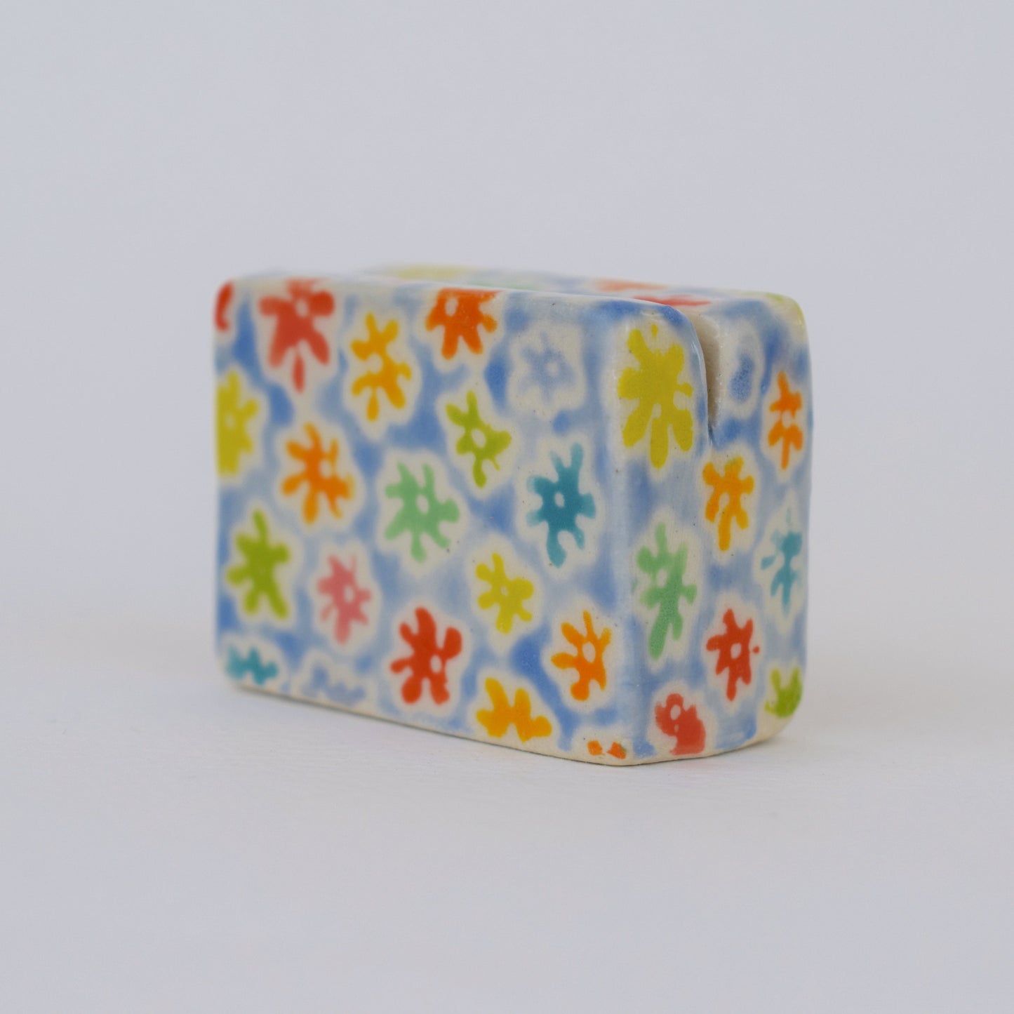 Blue Floral Photo Holder