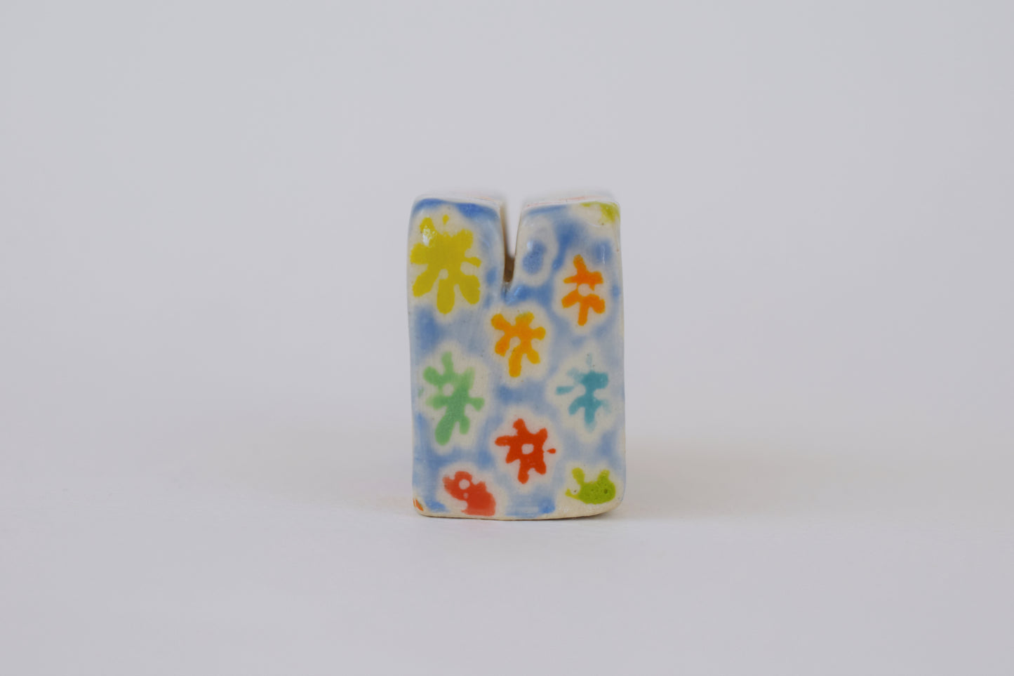 Blue Floral Photo Holder
