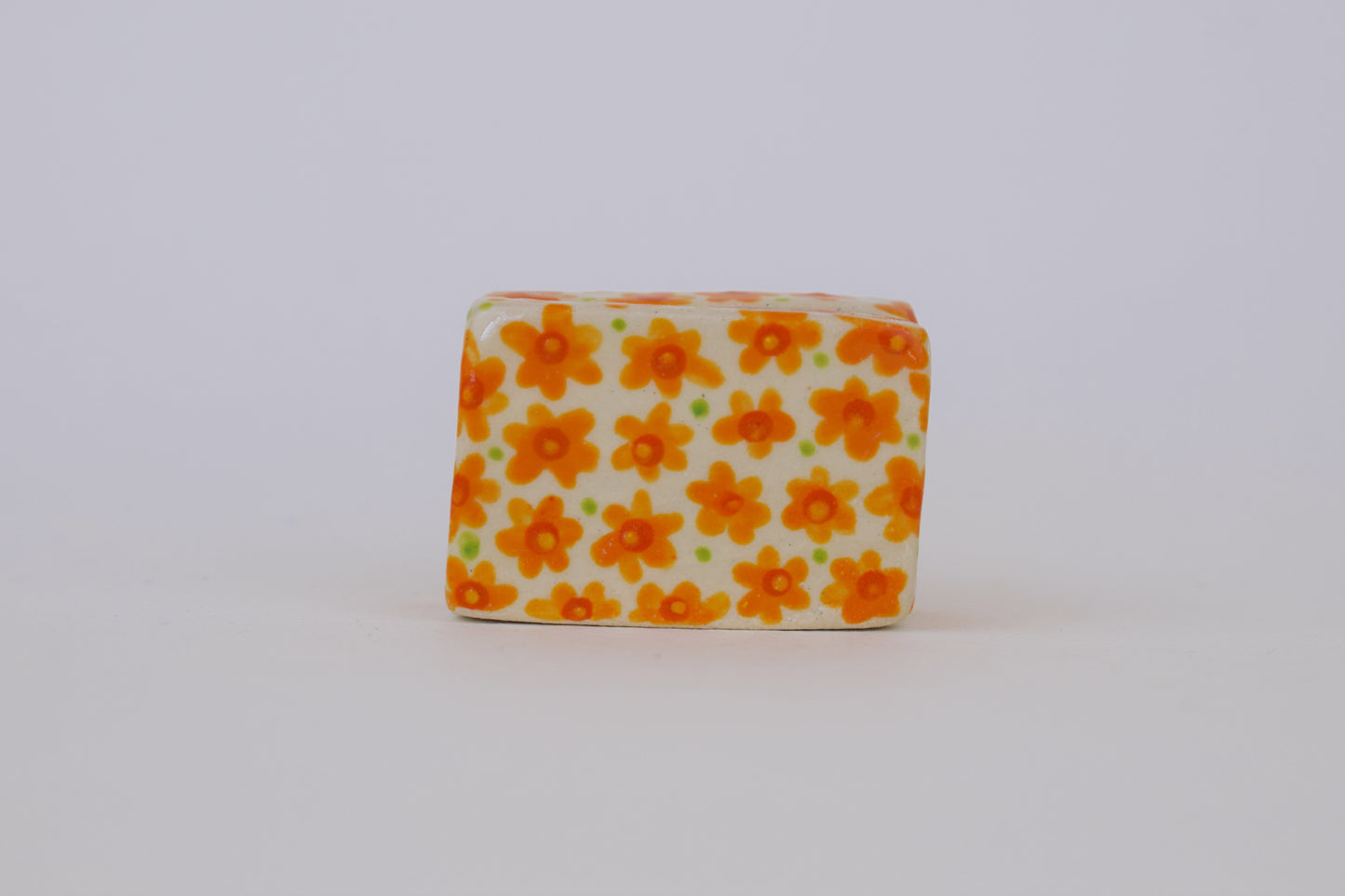 Orange Floral Photo Holder