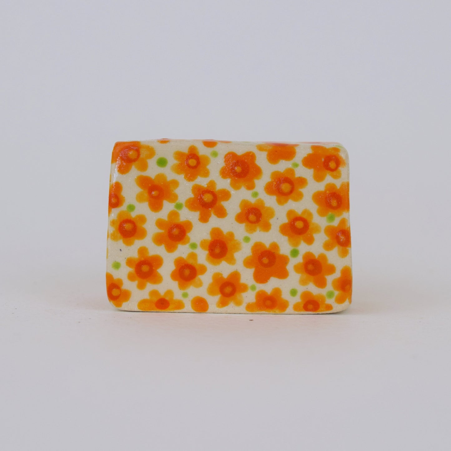 Orange Floral Photo Holder
