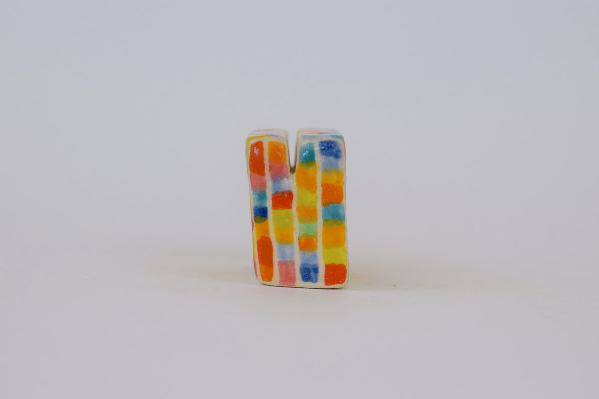 Multicoloured Stripe Photo Holder
